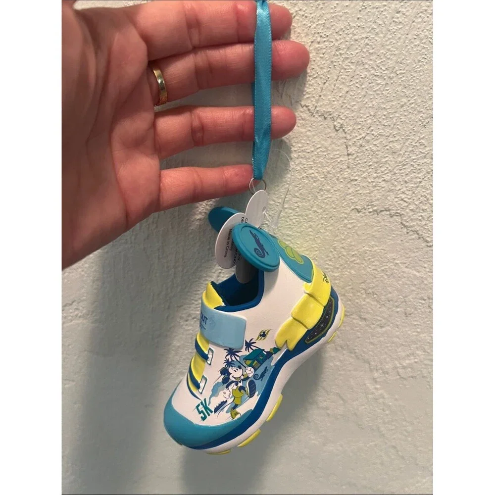 #2328*”2x4” Blue White and Yellow Light-Up Sneaker Ornament - Disney Cruise Line